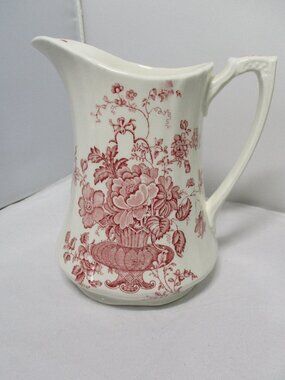 Vtg Alfred Meakin Charlotte Pattern Transferware Pitcher Staffordshire England